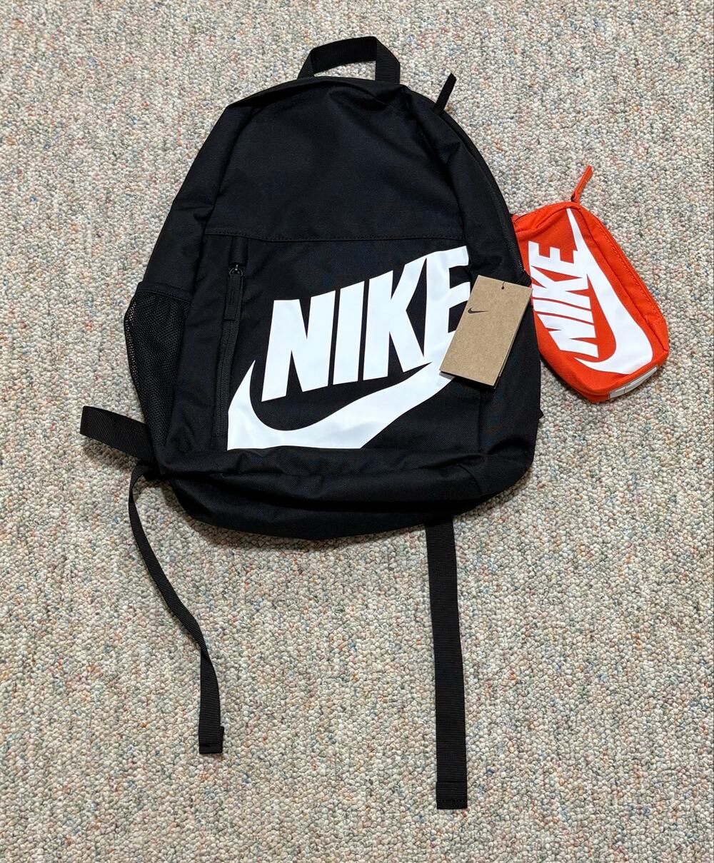 NIKE ELEMENTAL BACKPACK Black School Book Bag Pencil Case Big Kids HJ4186-010